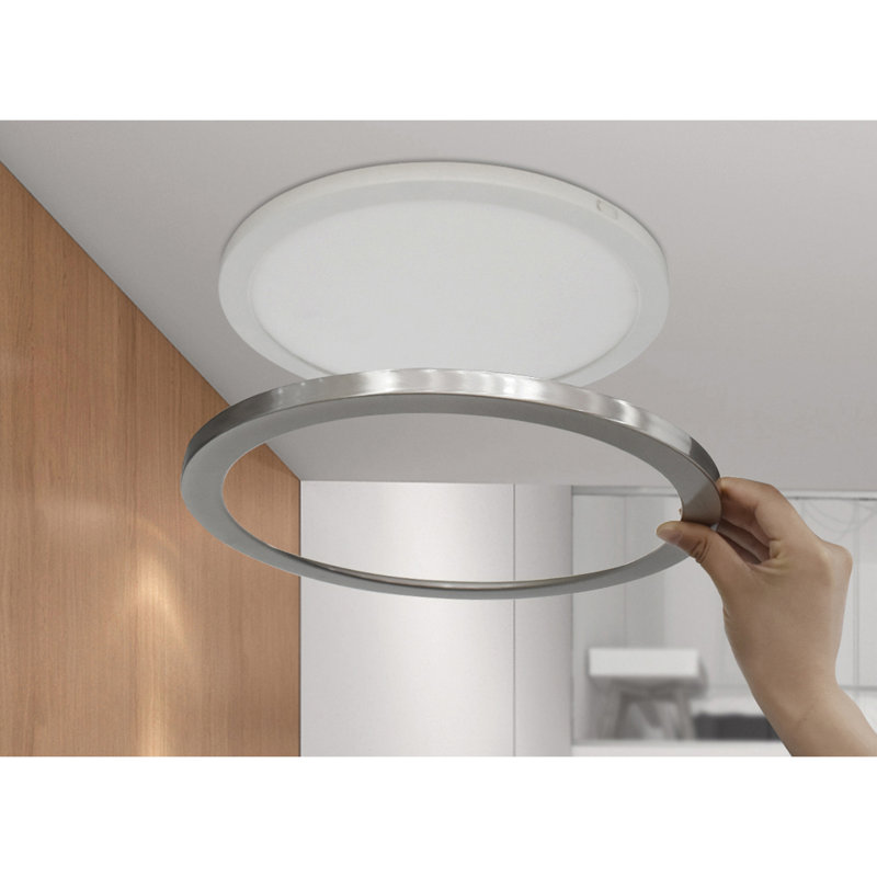 Plafonnier encastré DEL 9 po ModPLUS 3CCT, Acier brossé