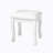 White Vanity Stool Padded Makeup Chair Bench With Solid Wood Legs