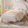 Twin Size Bed Frames With Cimahi Adjustable Teddy Fleece Headboard, Upholstered Platform Bed W/Slats Support