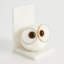 Pair Alabaster Big Eyed Owl Bookends-Lg
