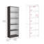 Bibliothèque Home avec 4 tablettes et plusieurs niveaux de rangement-1168995946