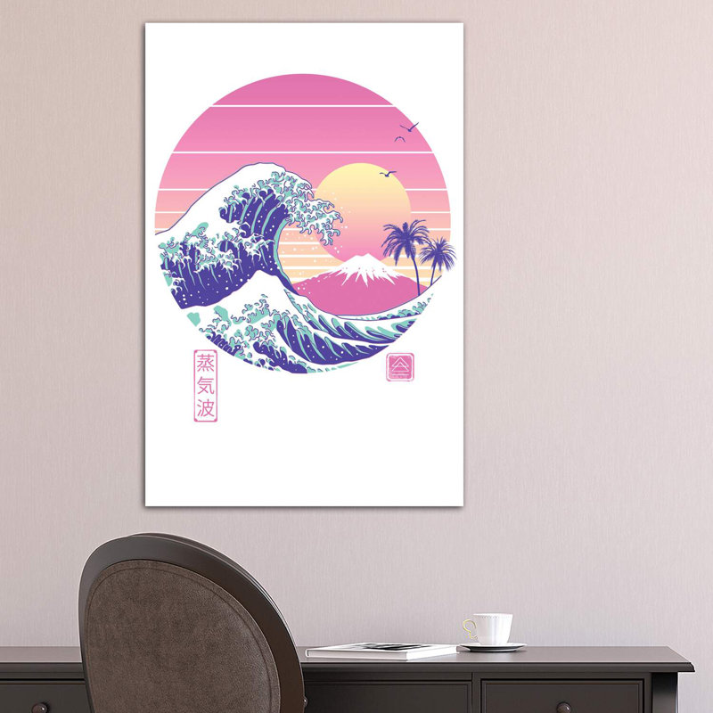 The Great Vaporwave by Vincent Trinidad - Wrapped Canvas Print, 101.6 cm H x 66.04 cm W x 1.91 cm D