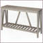 Table basse de style campagnard avec rangement HOMcom - Console polyvalente pour le couloir du salon Robuste