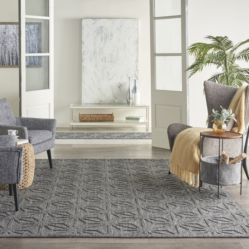 Yifei Geometric Indoor / Outdoor Rug, Rectangle 8'10" x 11'10"