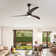 52" Ceiling Fan, Indoor Outdoor Ceiling Fan With Light With Remote Control, Noiseless Reversible Motor, 6 Speed ,3 Colour , For Patio Living Room, Bedroom, Office,Indoor