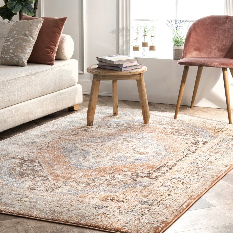 Tapis de style oriental beige Millis, Rectangle 4 pi x 6 pi