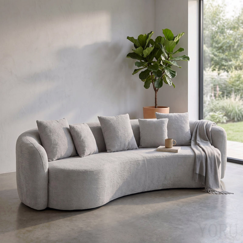 Lit superposé gris avec 5 coussins décoratifs