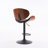 24"H Swivel Upholstered Barstool, Faux Leather Bar Stool for Kitchen Island, Adjustable Height Counter Stool with Back-111655711