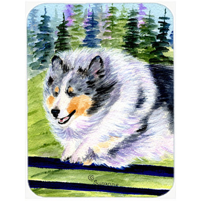 Caroline's Treasures Sheltie Glass Cutting Board