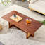 Petite table basse de salon, de couleur noyer, de conception rectangulaire en bois massif convenant à toutes les scènes