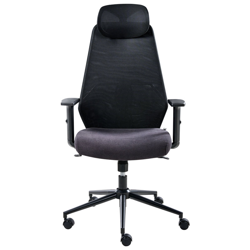 Office Chair with Headrest, Black