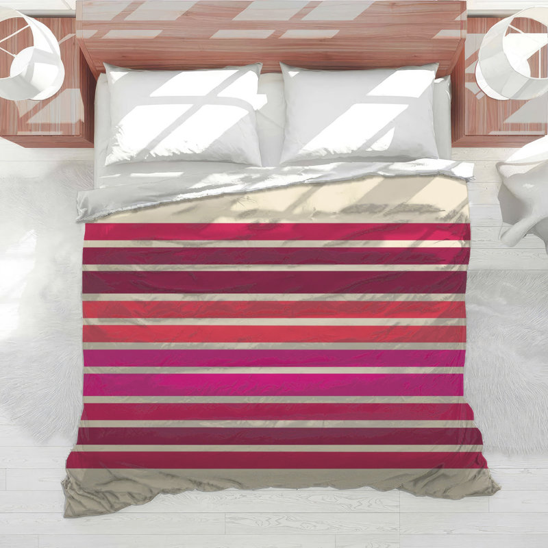Horizontal Striped Pattern Comforter, Twin Extra Long