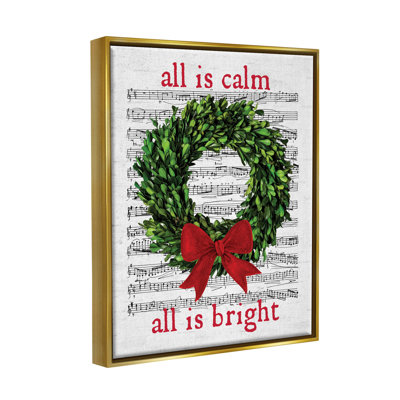All All Calm Christmas Song par Lettered And Lined - Impression sur bois