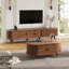 Ensemble de meuble télé et de table basse en bois Farmhouse avec station de charge-1933571113
