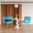 17.72'' H Velvet Upholstered Metal Side Chair-1031742244