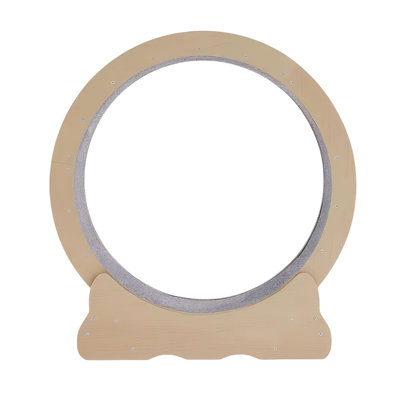 Natural Wood Tone Mdf Cat Exercise Wheel