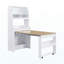 Buffet multifonctionnel avec table de salle à manger pliable - 33,5 x 15,7 x 69 pouces pour studio / appartement avec rangement et crochets-245625605