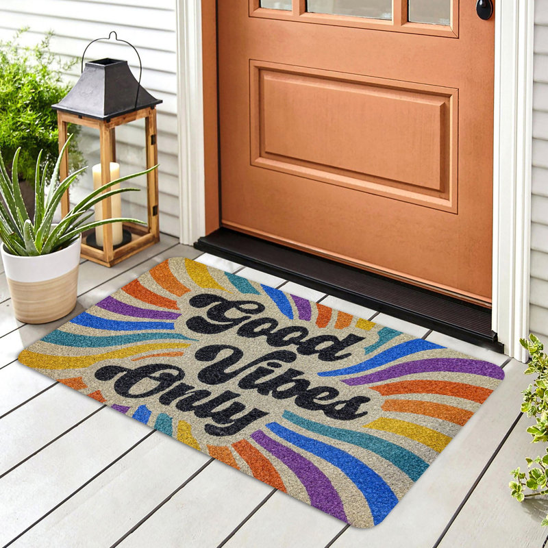 Durable PVC Doormat, Non-Slip Underside, 15.7 x 27.6 inches | 100% Weather-Resistant PVC Material | Ideal for Indoor & Outdoor Use, Easy to Clean, Stylish Design for Home Entryways & Patios