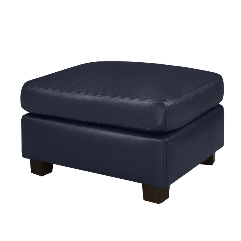 Repose-pieds Lynsey, Cuir bleu marine
