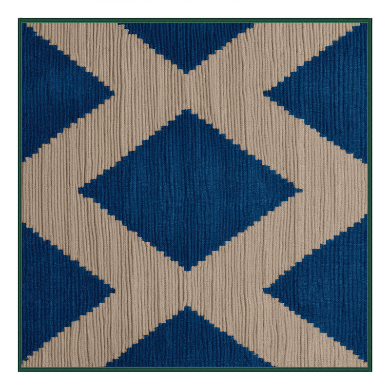 Tapis botanique brun lavable à la machine, Carré 5 pi