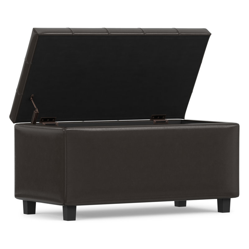 Banc repose-pieds avec rangement caché Cosmopolitan, Brun