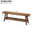 43.3'' Solid Reclaimed Wood Bench with Shelf-719004249