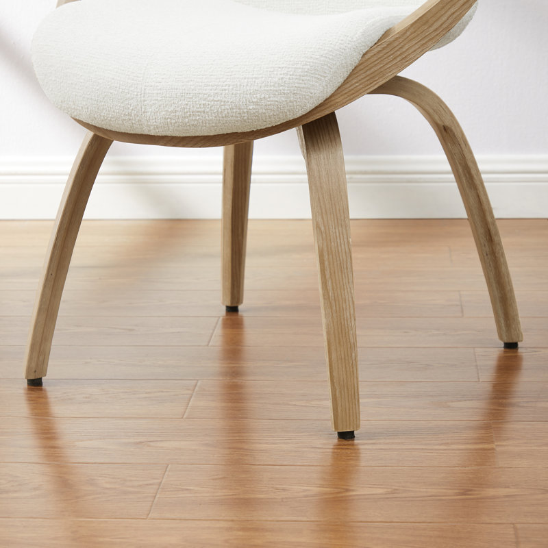 Chaise de bureau pivotante rembourrée 360 degrés, Blanc