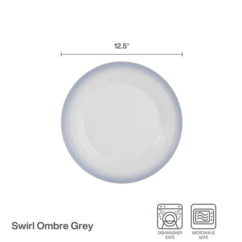 Swirl Ombre 12.5 in. Round Platter