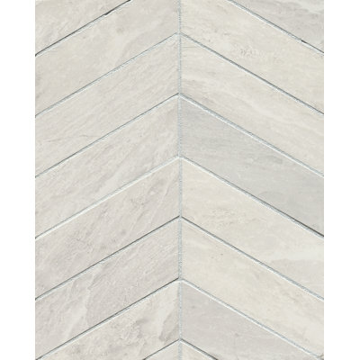 Carreau de mosaïque en porcelaine 2 po x 6 po argenté Yosemite