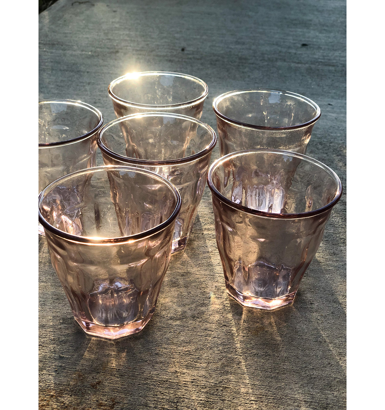 Veruca Ribbed Drinking Glass, Pink