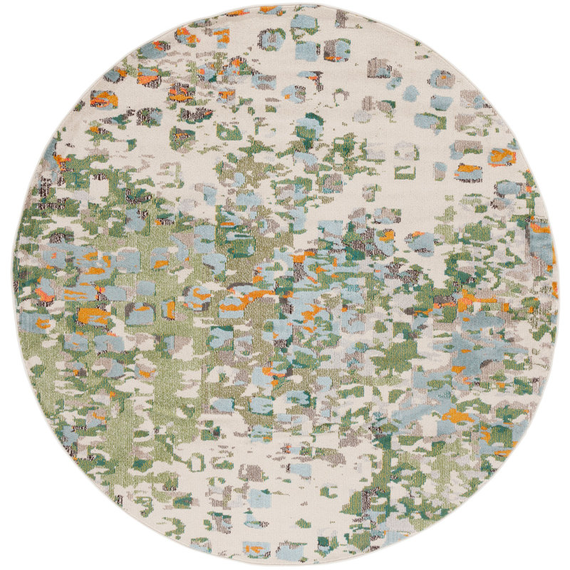 Monaco Performance Abstract Rug, Round 6'7"