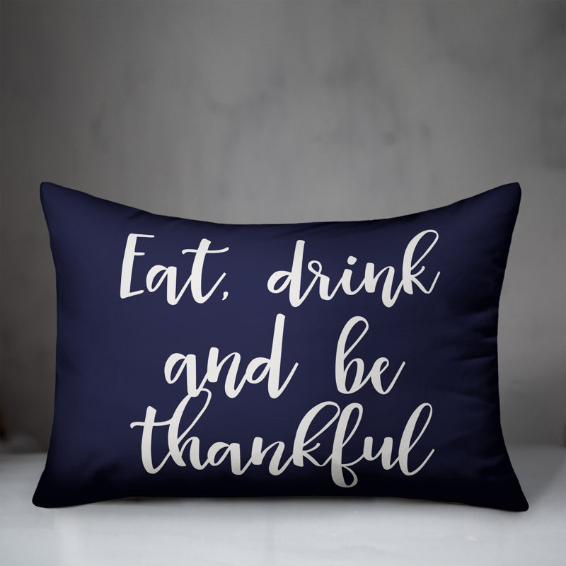 Reversible Throw Pillow, Navy