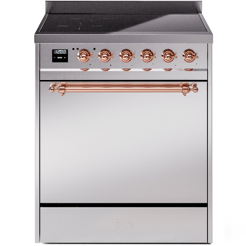 ILVE Nostalgie II 30 in Induction Range, Stainless Steel/Copper
