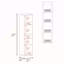 Armoire de rangement 4 tablettes en noyer teint