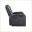 Fauteuil inclinable électrique inclinable moderne avec Bluetooth, lumière DEL, porte-gobelet rafraîchissant | Gris foncé | Cuir Aire-1130713680