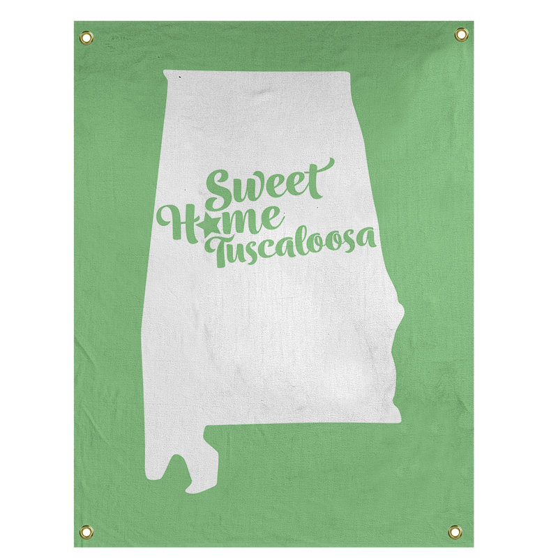 Tapisserie murale tuscaloosa alabama, H 36 po x l 26 po, Vert