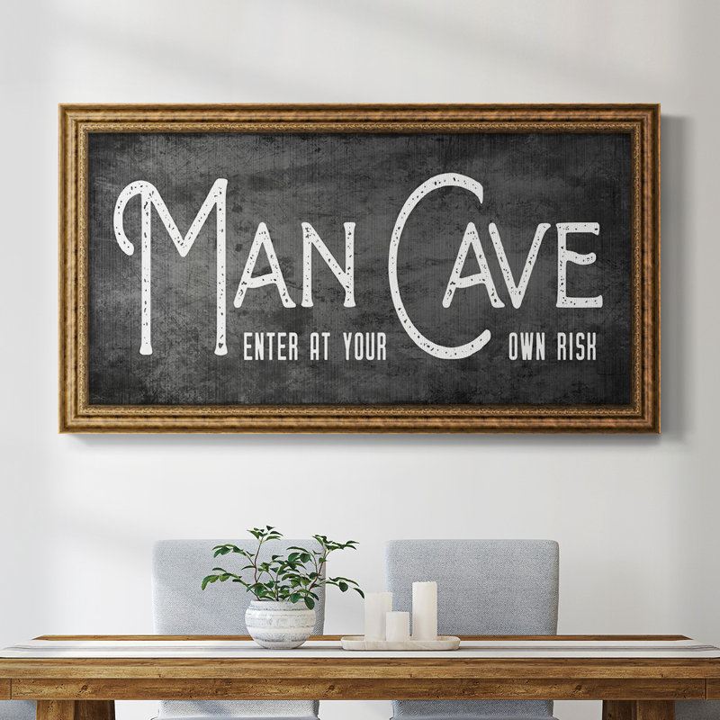 «Man Cave», reproduction d'un seul cadre photo sur toile, H 25 po x l 45 po x P 1 po