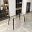 Table en verre lisse de 51 po pour 4 à 6 personnes, avec structure en métal trempé et noir de 0,31 po, pieds de yoga idéaux pour le salon et la cuisine, réunions de famille-232675786