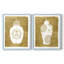 Golden Urn I - impression encadrée de qualité supérieure - prête à être accrochée - aucun clou requis - aucun clou requis-1864200642-1864200652