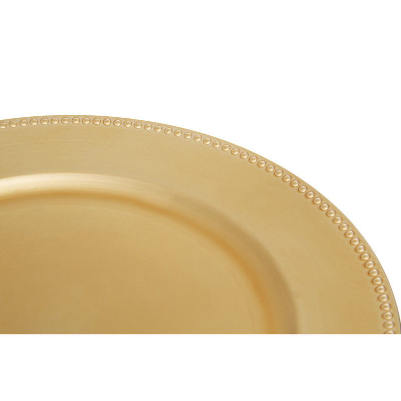 Hervey Plastic / Acrylic Solid Colour Charger, Gold