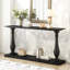 Vintage Sofa Table Console Table With Luxurious Pine Veneer And Elegance Vase-Leg Design,For Living Room Study Room Entryway Bedroom-114230547