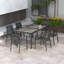 Steel Patio Dining Set Table,
