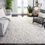 Tapis gris touffeté à la main à motif floral Blairsden