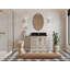 Meuble-lavabo simple 36 po avec plateau en quartz Glyndia-2026996189