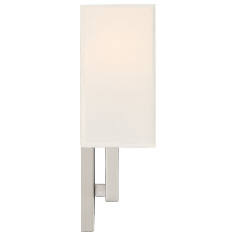 Steel Armed Sconce, Brushed Steel