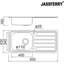 Belfry Kitchen Lytham 430mm W Single Bowl Stainless Steel Inset Kitchen Sink with 2 Faucet Holes