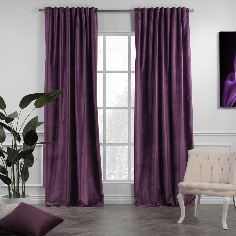 Matte Velvet Extra Wide x Extra Long Custom Made Decorative Double Panel, 52" W x 108" L, 50 Eminence