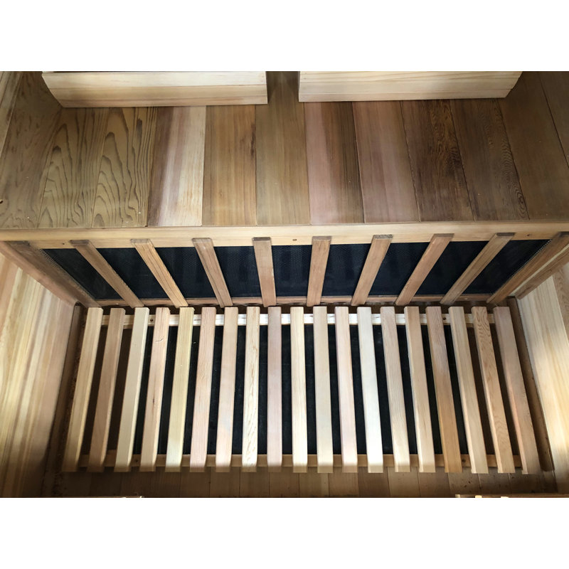 SunRay Saunas 2 - Person Bluetooth Compatible FAR Infrared Sauna in Cedar