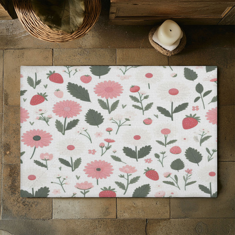 Tapis tressé Daisy & Berry Delight, Rectangulaire 3 pi x 5 pi