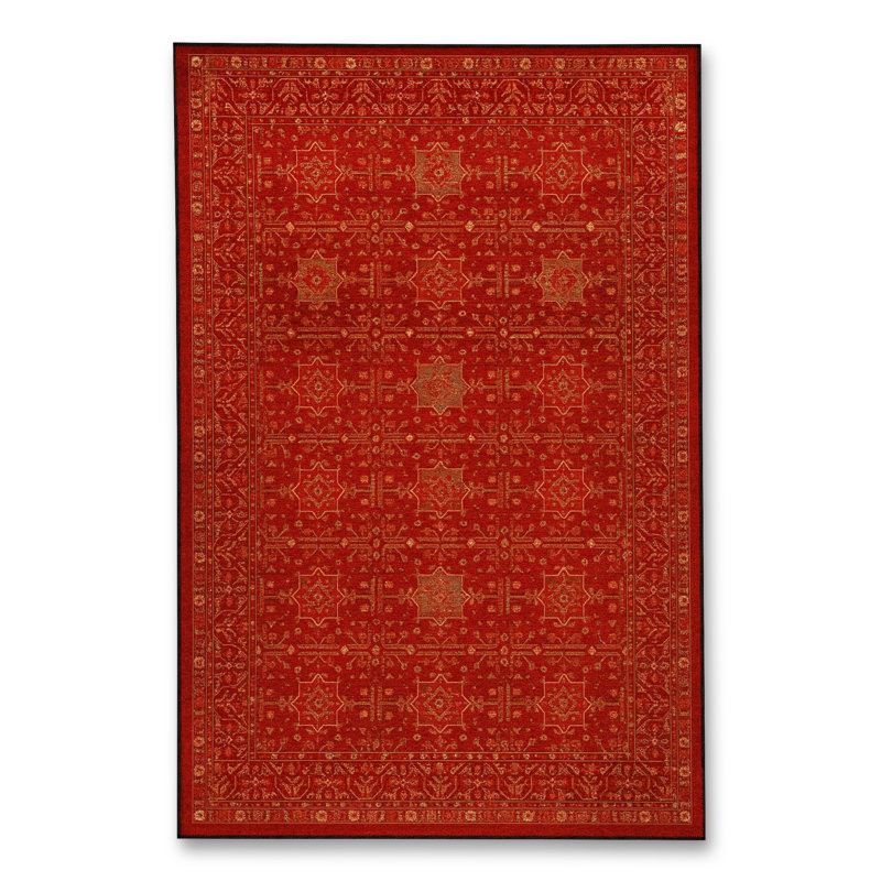 Tapis blanc tissé à motif lavable Mosso, 2'6" x 4'11"